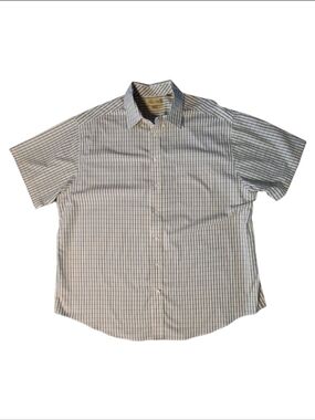 Gold Label Roundtree & Yorke Men’s Short-Sleeve Plaid Button-Down Shirt